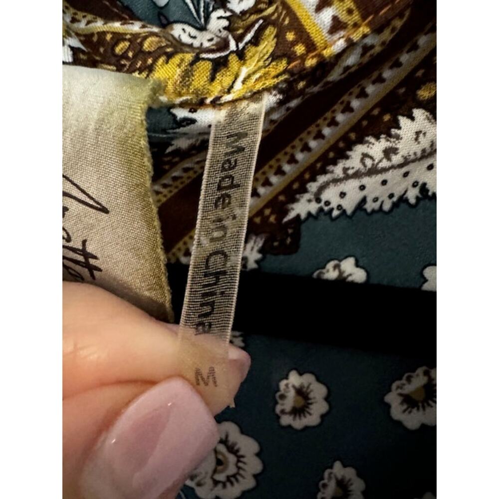 Aratta Flying Fisher Maxi Duster Button Down Side Pockets Colorful M - Picture 10 of 10